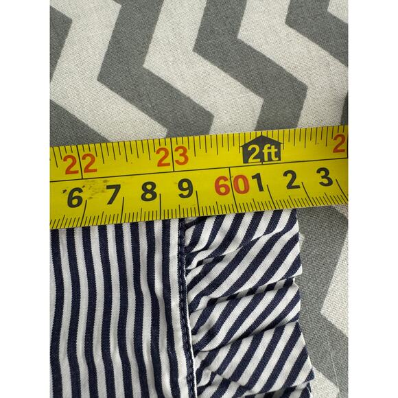 J.Crew Navy & White Vertical Stripe Button-Up Blouse-Small - Picture 6 of 6